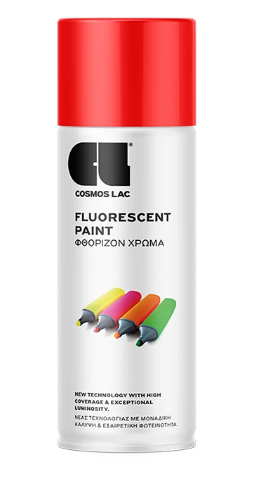 Fluorescent Red spray can